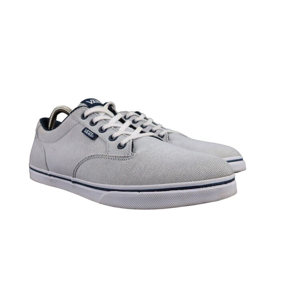 Vans Shoes Womens 9 Sneakers Atwood Skate Casual Striped Active Lace Up Blue Low